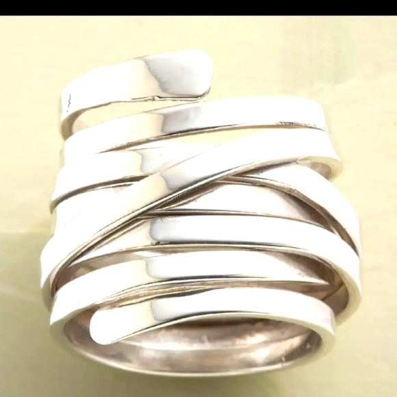 925 Silver Wrap Boho Chic Ring SIZE 7 - Picture 4 of 8